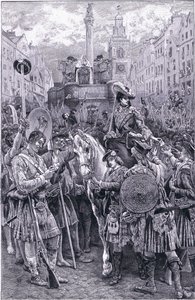 Proclamation of the Old Pretender as King James VIII at the Edinburgh Cross by Walter Paget