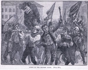Scene in the Belfast Riots 1864 AD by Walter Paget