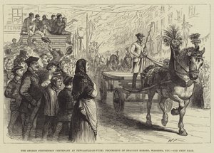 The George Stephenson Centenary at Newcastle-on-Tyne, Procession of Draught Horses, Waggons, etc by Walter Paget