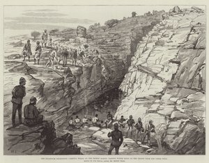 The Khartoum Expedition, Gakdul Wells, on the Desert March, Passing Water Down to the Troops from the Upper Well