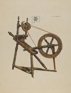 Toy Spinning Wheel by Walter Praefke