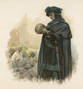 Hamlet with the Skull of Yorick by Walter Stanley Paget