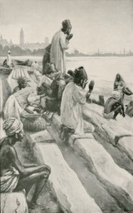 Parsis Worshipping the Rising Sun on the Beach at Bombay