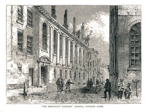 The Merchant Taylors School, Suffolk Lane by Walter Thornbury