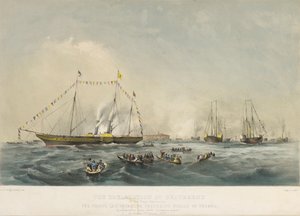 The Boarding of Prince Frederick William IV of Prussia and His Wife Elizabeth of Bavaria on Board the Ship Victoria and Albert, at Gravesend, England