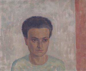 Mrs. S. Schönberger in Green Blouse