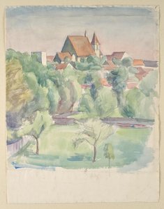 Landscape with Church by Walther Gamerith