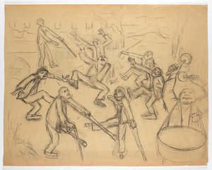 Study for "The Survivors" by Walther Gamerith