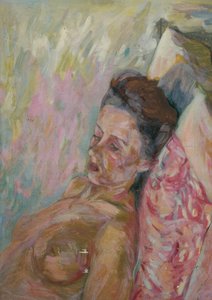 Female Nude on Cushions