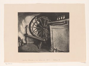 Spinning Wheel by Wanda Gág (signed by artist)