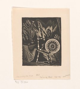 Spinning Wheel by Wanda Gág (signed by artist)