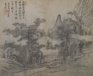 Landscape after Xia Gui, from the Mustard Seed Garden Manual of Painting, First edition by Wang Gai