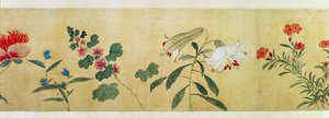 A Detail of Flowers from a Handscroll of a 