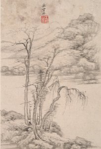 Landscape in the Style of Various Old Masters: Landscape after Ni Zan by Wang Jian