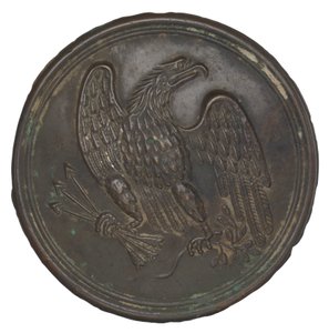 Plate with a Stamped Brass Eagle Design from a Cartridge Box Belt by Warren H. Wilkinson