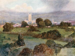 Gloucester Cathedral at Sunset by Warwick (after) Goble