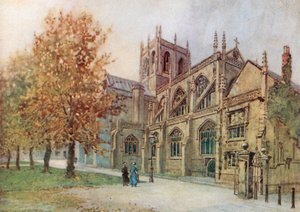 Sherborne Abbey from the South-East by Warwick (after) Goble