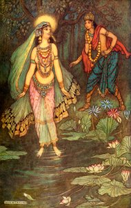 Shantanu Meets the Goddess Ganga by Warwick Goble