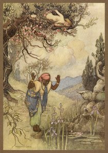 The Slave at the Well from The Three Citrons by Warwick Goble