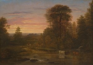 A Landscape after Sunset by Washington Allston