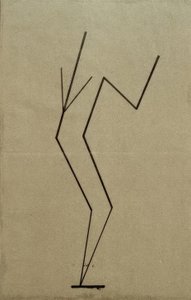 Analytical Drawing after Photos of the Dancing Palucca, Parallel Structure from a Point Below