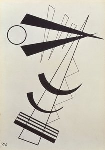 Emphasized Weights in Black and White by Wassily Kandinsky