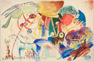 Design for "All Saints II (Composition with Saints)" by Wassily Kandinsky