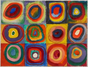 Color Study – Squares with Concentric Circles by Wassily Kandinsky