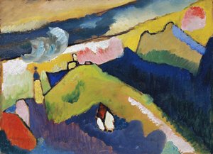 Murnau, Mountain Landscape with Church by Wassily Kandinsky