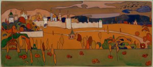 Walled City in Autumn Landscape by Wassily Kandinsky