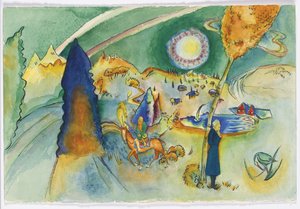 Watercolor for Poul Bjerre by Wassily Kandinsky