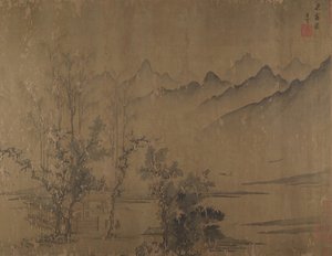 Rosy Sunset, 16th century by Wen Tong