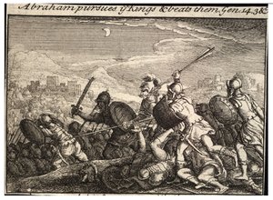 Abraham fights the kings. State 2 by Wenceslaus Hollar