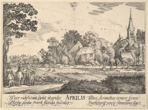 April by Wenceslaus Hollar