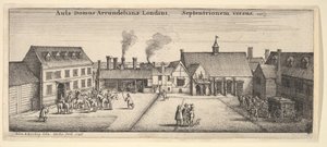 Arundel House from the North by Wenceslaus Hollar