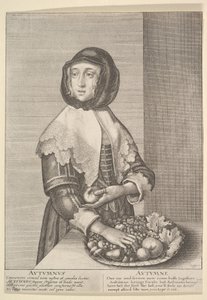 Autumnus - Autumn Three-Quarter-Length Seasons by Wenceslaus Hollar