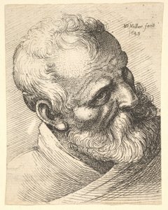 Bearded Old Man with a Tilted Head