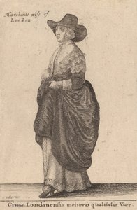 Ciuis Londinensis Melioris Qualitatis Vxor by Wenceslaus Hollar