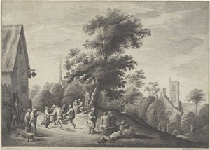 Dancing Peasants in Front of an Inn