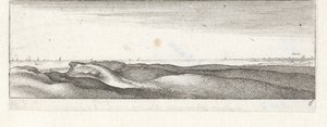 Dunes near Naarden (Small Sea Views series) by Wenceslaus Hollar