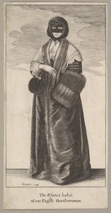 English Lady in Winter Costume by Wenceslaus Hollar