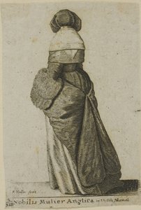 English Noblewoman in Winter Clothing by Wenceslaus Hollar
