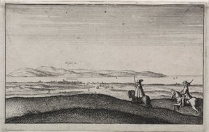 Isle of Wight from Portsmouth by Wenceslaus Hollar