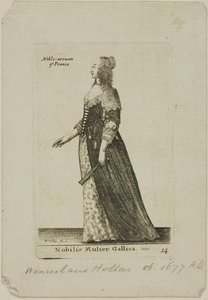 French Noblewoman by Wenceslaus Hollar