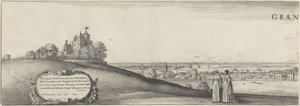 View of Greenwich (left plate) by Wenceslaus Hollar