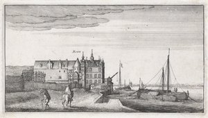 View of the Chancellery on the Rhine near Bonn