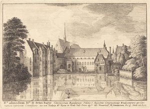 Groenendael Abbey by Wenceslaus Hollar