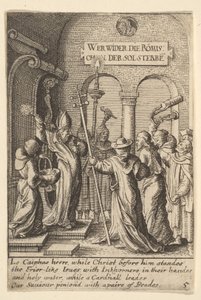 Jesus Before Caiaphas by Wenceslaus Hollar