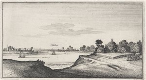 Landscape with View of Mülheim (series: Landscapes and Cityscapes, Amoenissimi Aliquot Locorum in Diversis Provincijs Iacetium Prospectus) by Wenceslaus Hollar