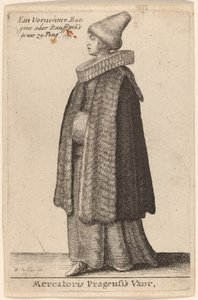 Mercatoris Pragensis Vxor by Wenceslaus Hollar